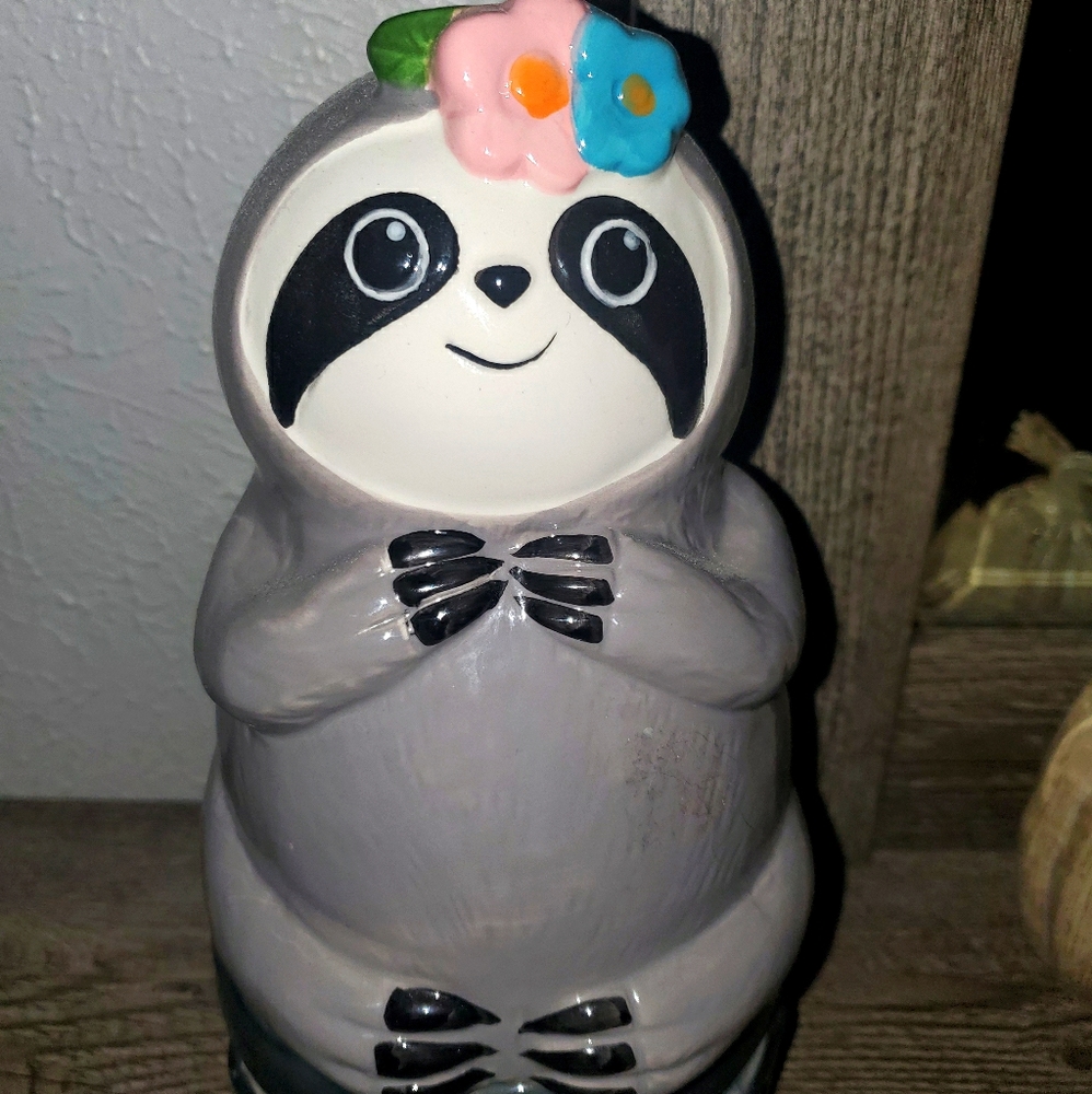 Sloth ceramic piggy bank
